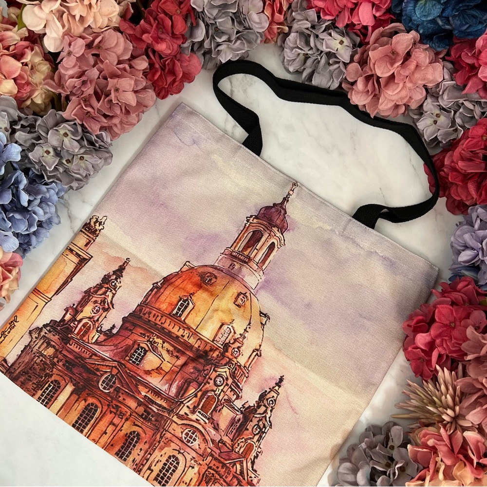 Eco-Friendly Dresden's Frauenkirche of Germany Folding Tote Bag - Picture 4 of 16